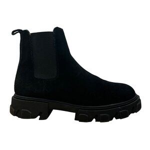 Urban Outfitters Women’s Black Suede Chunky Sole Chelsea Boots Size 8 US